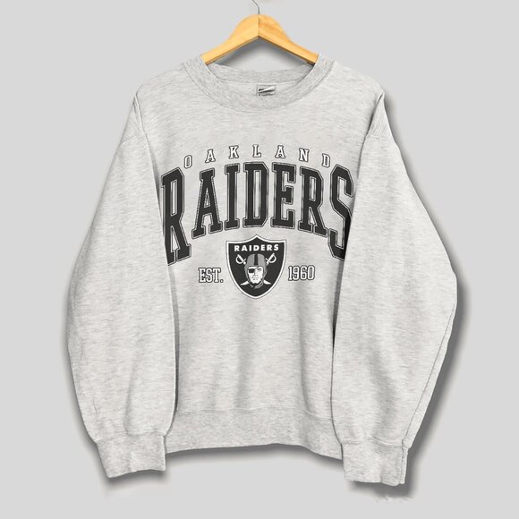 Vintage Oakland Raiders Sweatshirt Retro NFL Raiders Football Unisex Shirt Tee - Picture 1 of 2